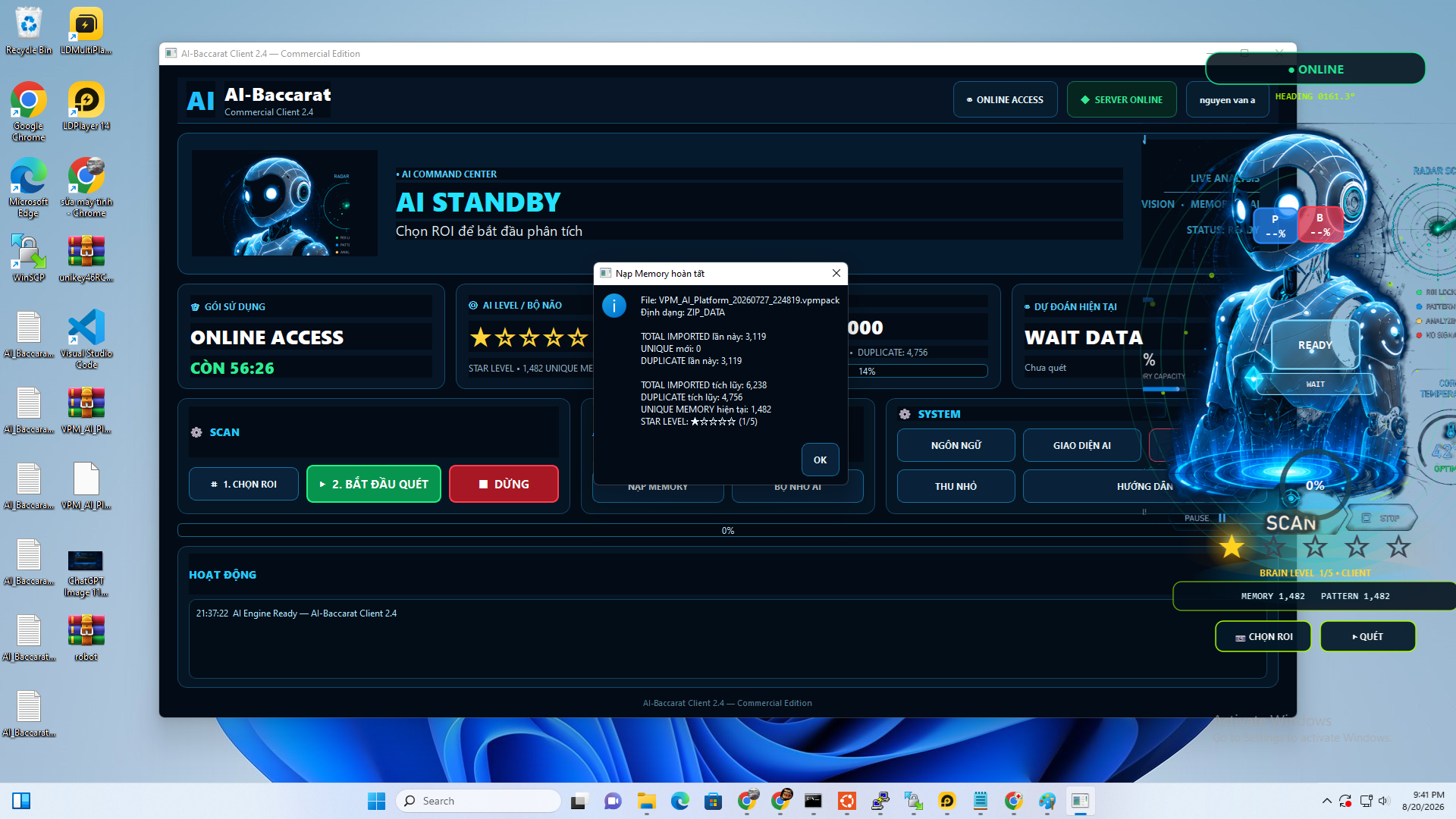Import Memory into AI-Baccarat