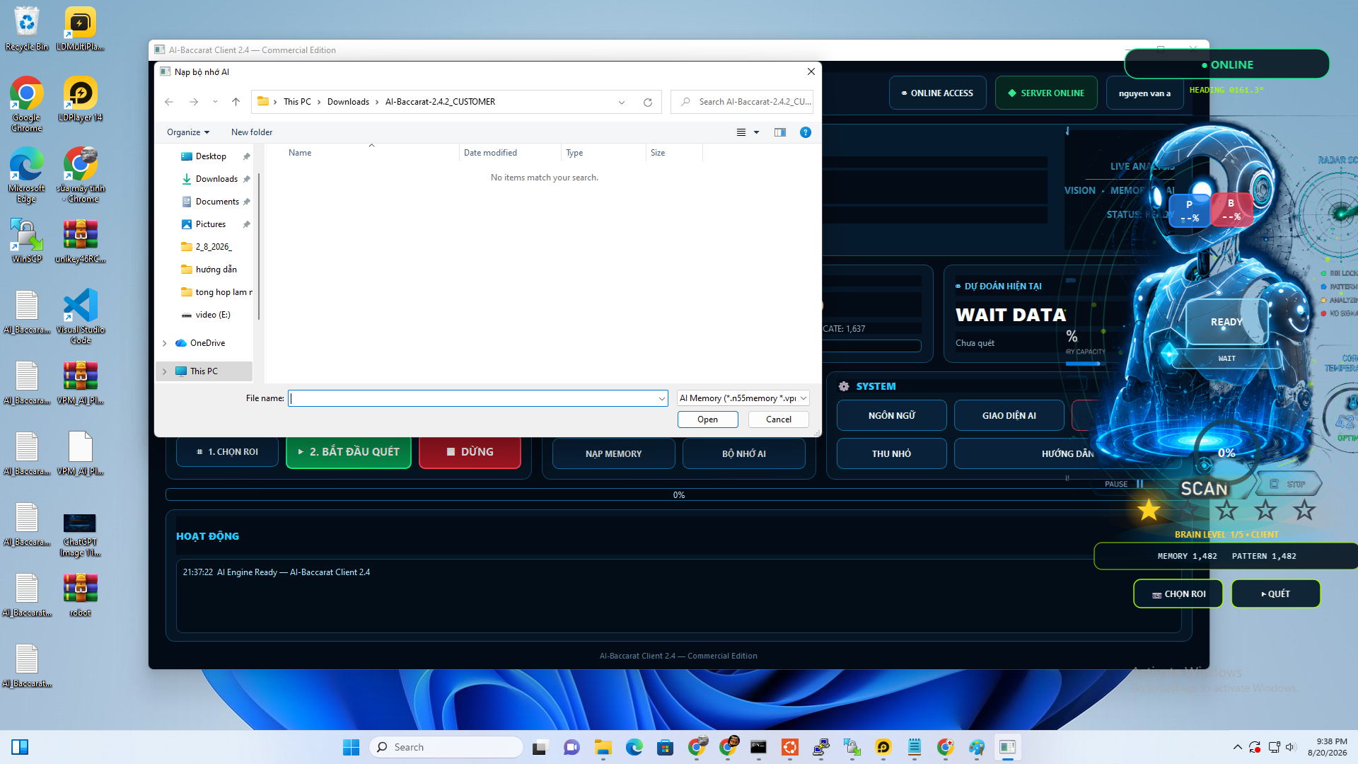 Import Memory into AI-Baccarat